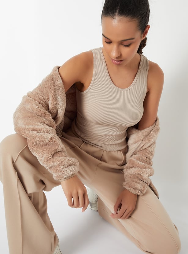 Women Ribbed Sports Tank Top