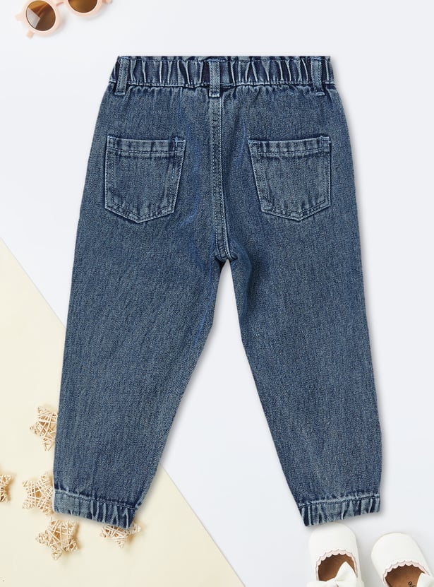 Girls Embroidered Slim Fit Jeans
