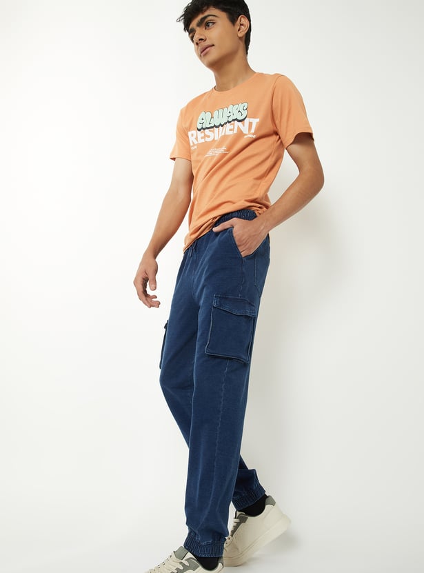 Boys Washed Cargo Joggers