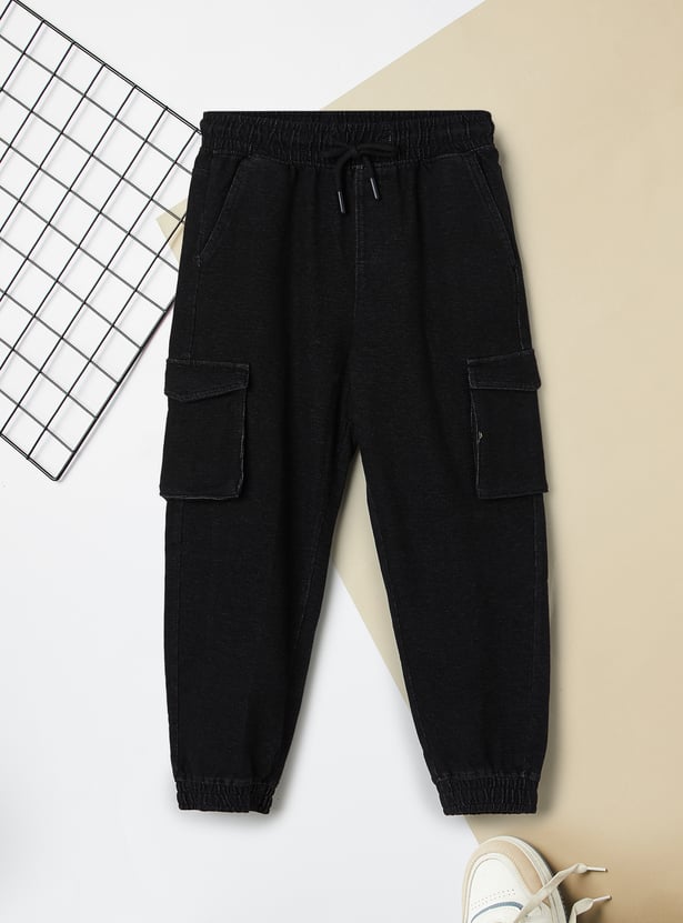 Boys Knit Cargo Joggers