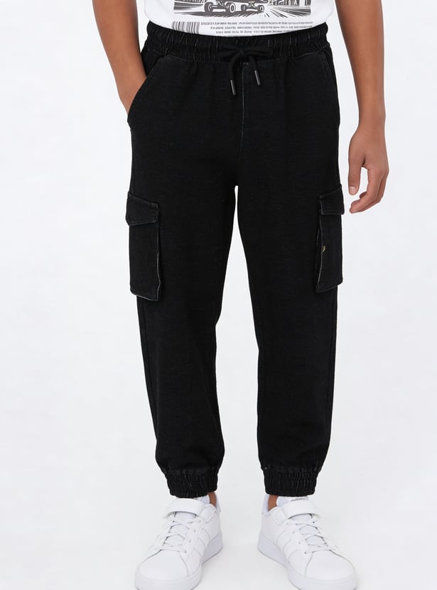 Boys Knit Cargo Joggers