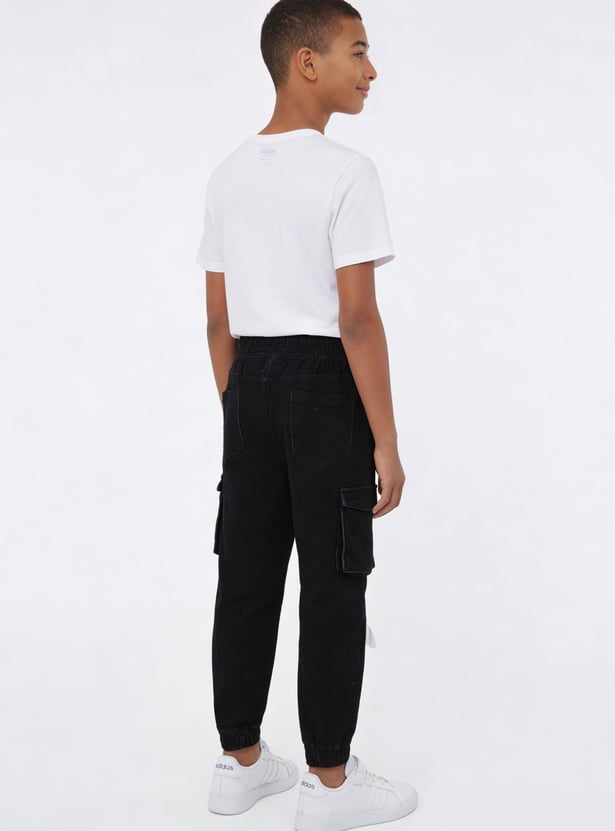 Boys Knit Cargo Joggers