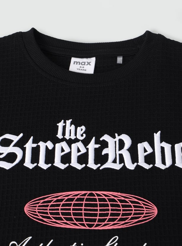 Boys 3D Embroidered Oversized T-shirt