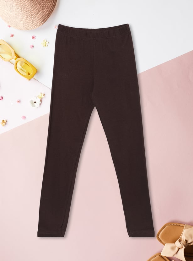 Girls Solid Leggings