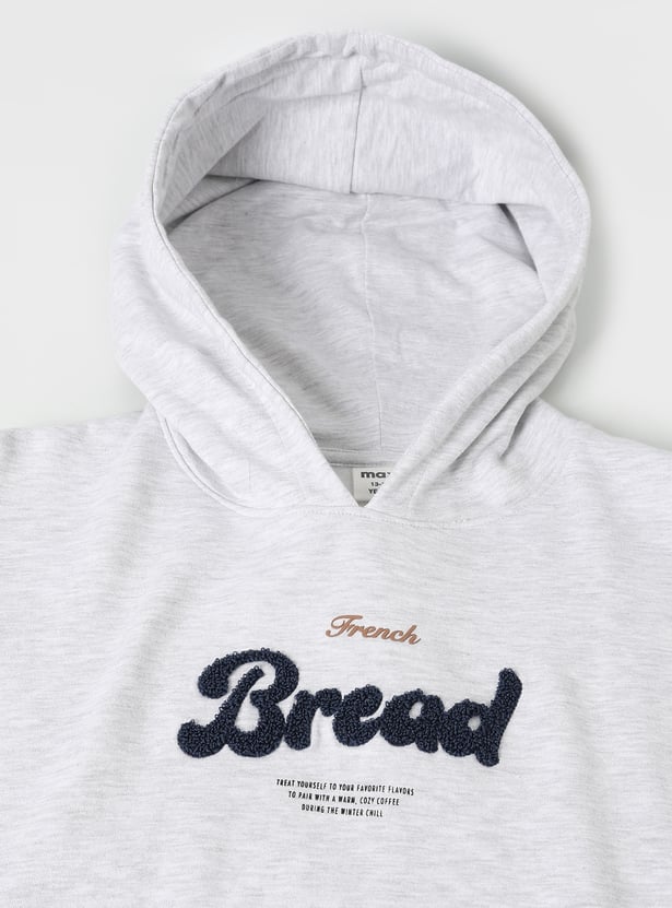 Girls Printed Hooded Sweatshirt