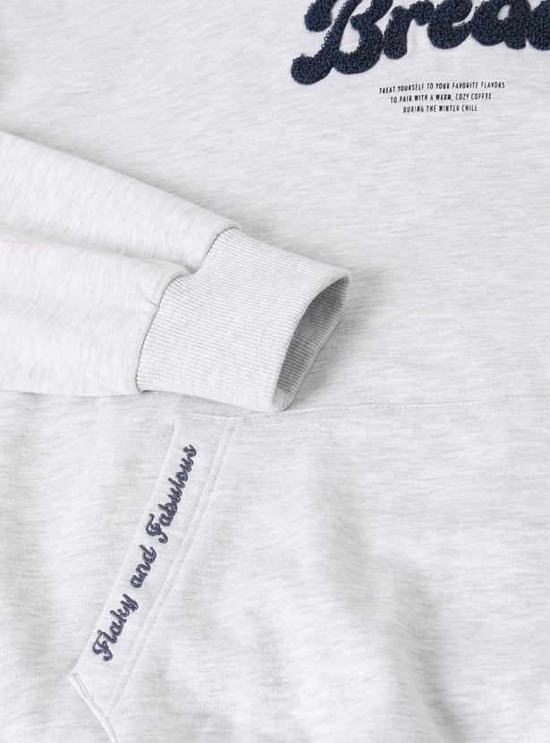 Girls Printed Hooded Sweatshirt