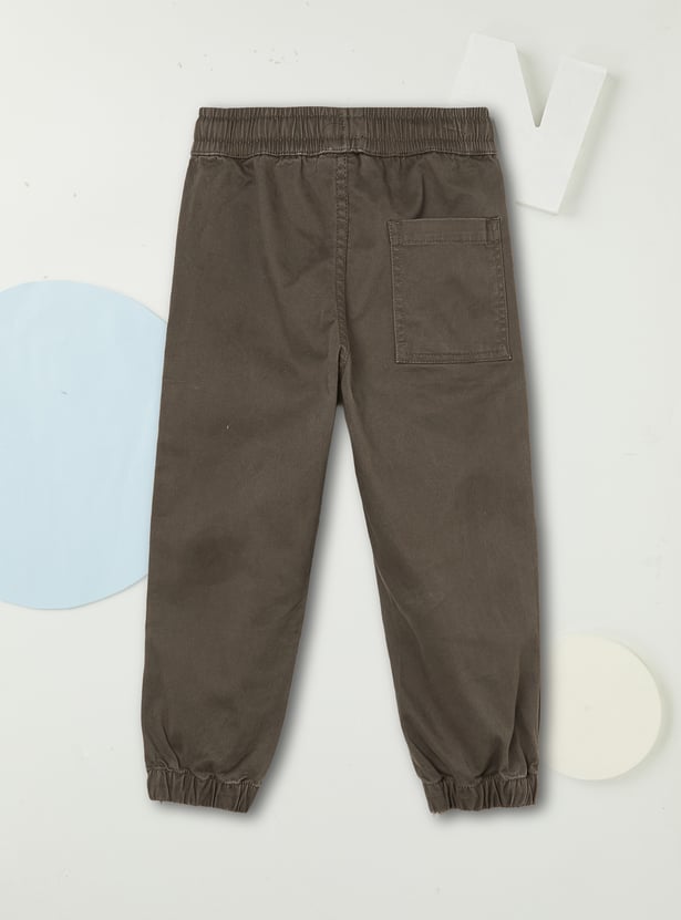 Boys Solid Cargo Joggers