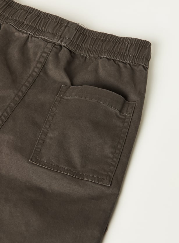 Boys Solid Cargo Joggers