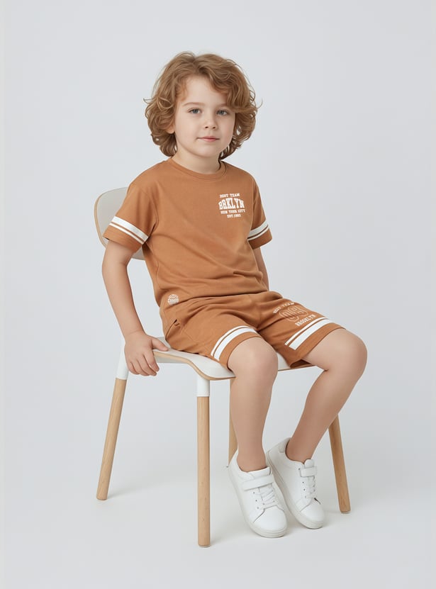 Boys Printed Shorts Set
