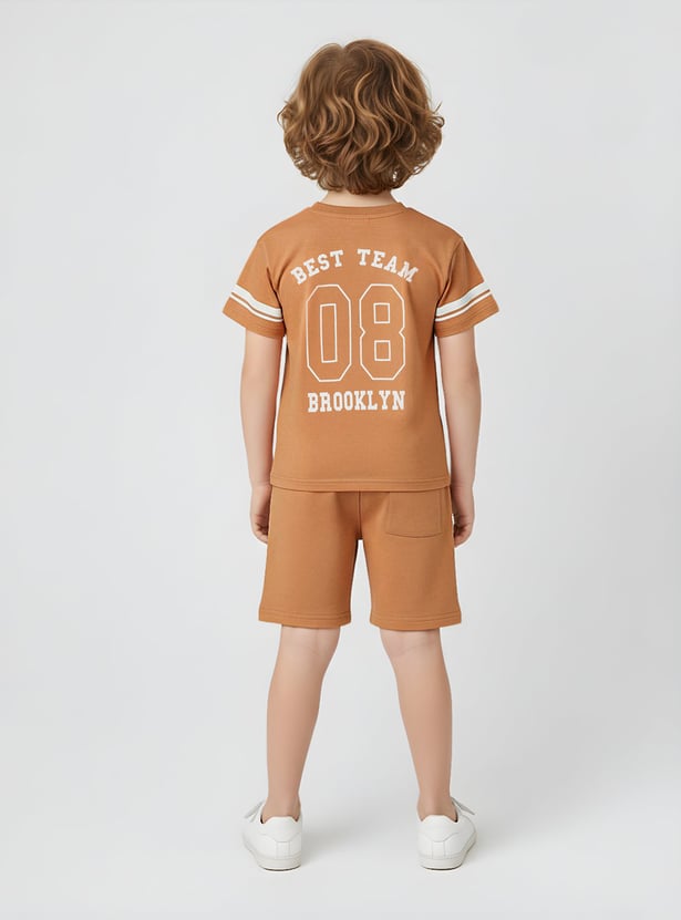 Boys Printed Shorts Set