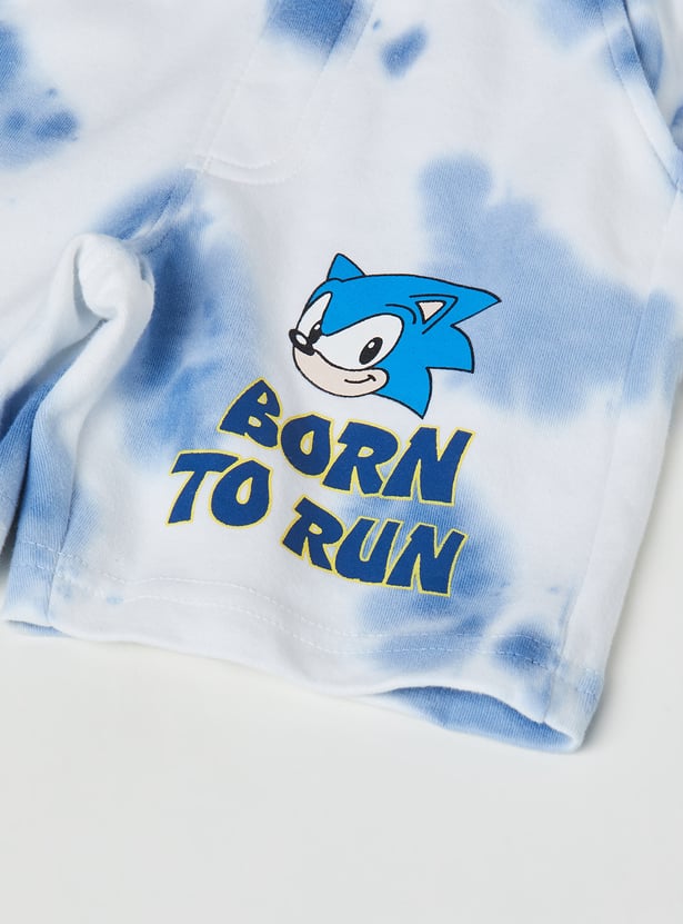 Boys Sonic Printed Shorts Set