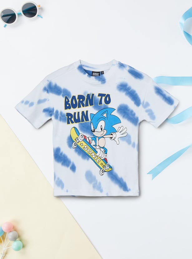 Boys Sonic Printed Shorts Set