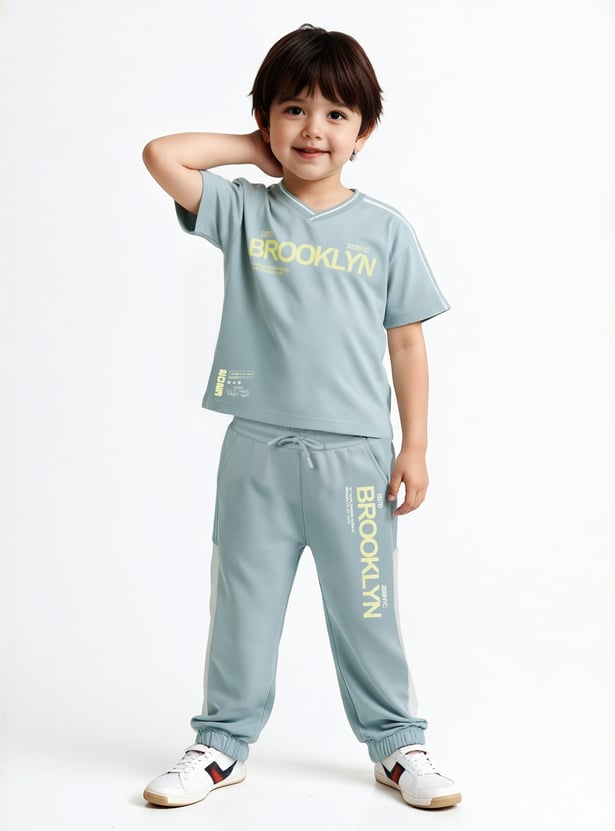 Boys Printed Joggers Set