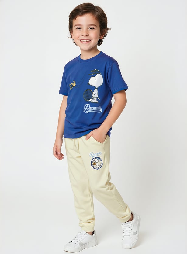 Boys Peanuts Print Joggers Set