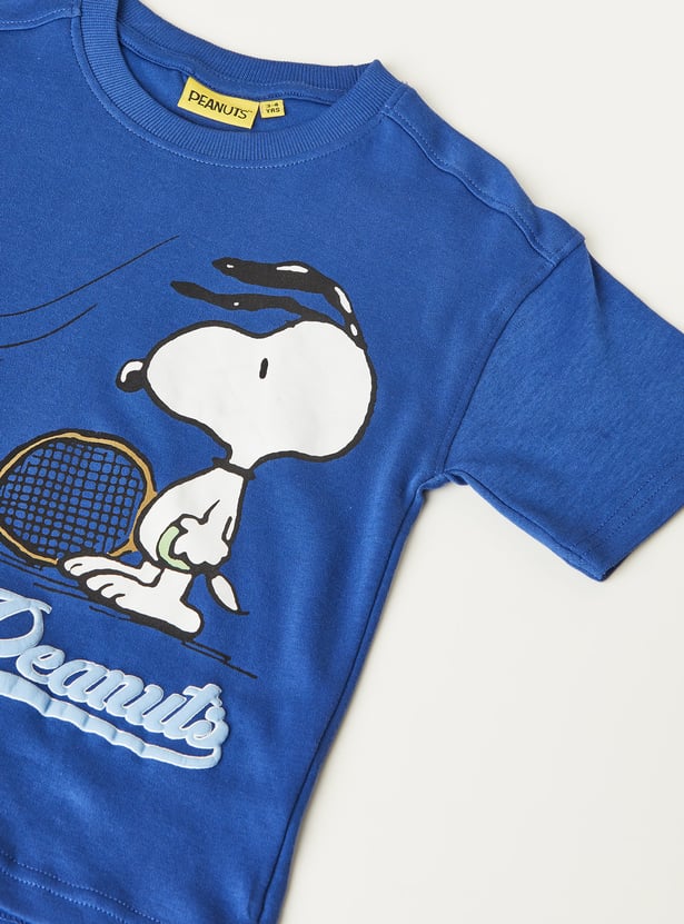 Boys Peanuts Print Joggers Set