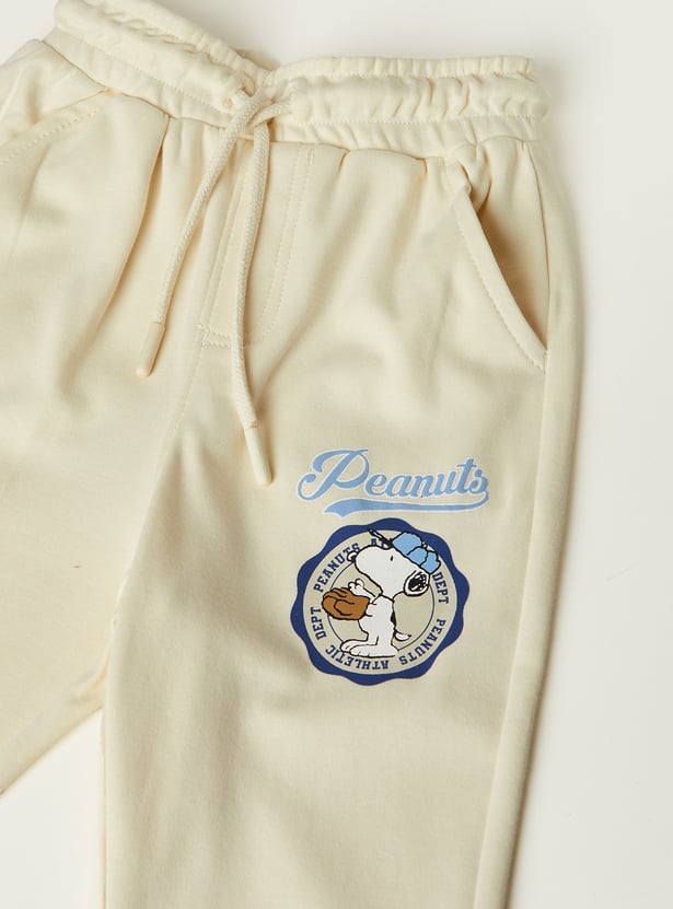 Boys Peanuts Print Joggers Set