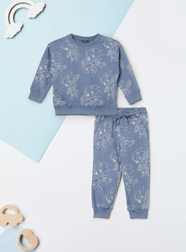 Boys Sonic Print Joggers Set