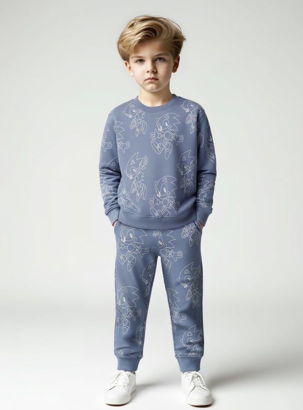 Boys Sonic Print Joggers Set