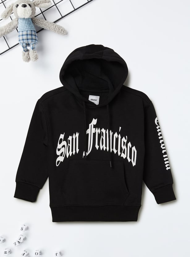 Boys Printed Hooded Sweatshirt