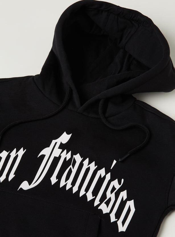 Boys Printed Hooded Sweatshirt