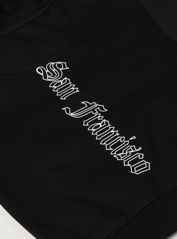 Boys Printed Hooded Sweatshirt