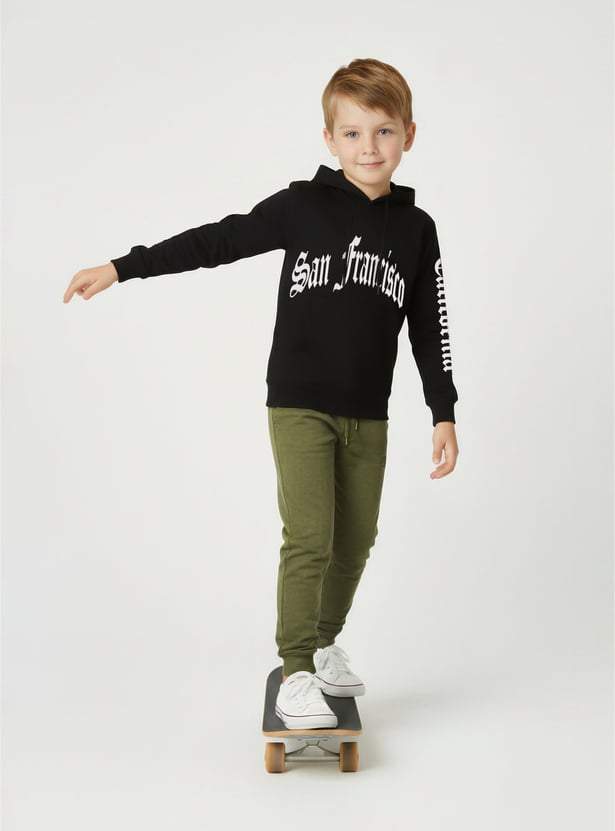 Boys Printed Hooded Sweatshirt