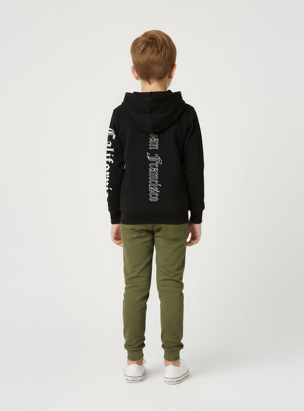 Boys Printed Hooded Sweatshirt