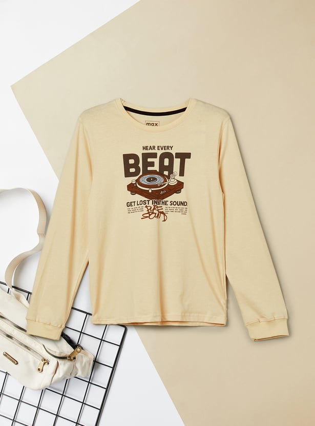 Boys Graphic Print Full Sleeve T-shirt