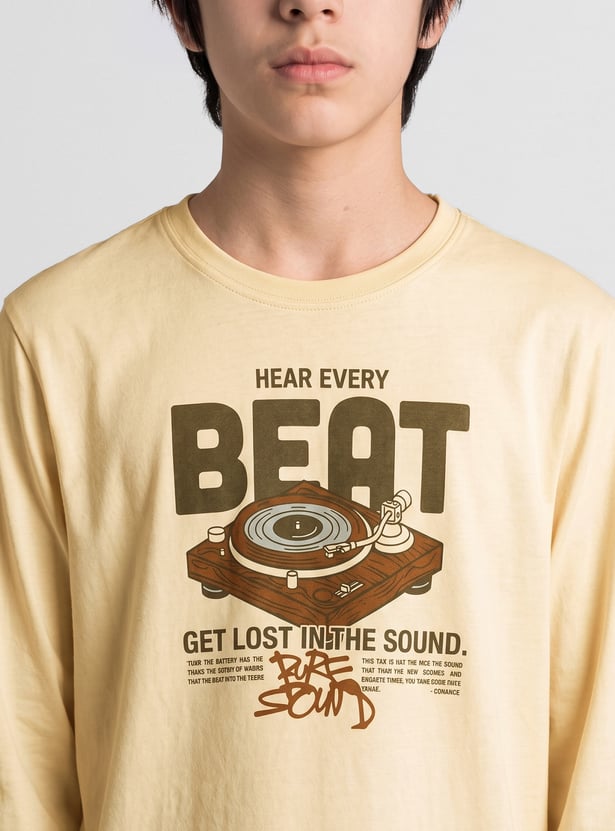 Boys Graphic Print Full Sleeve T-shirt