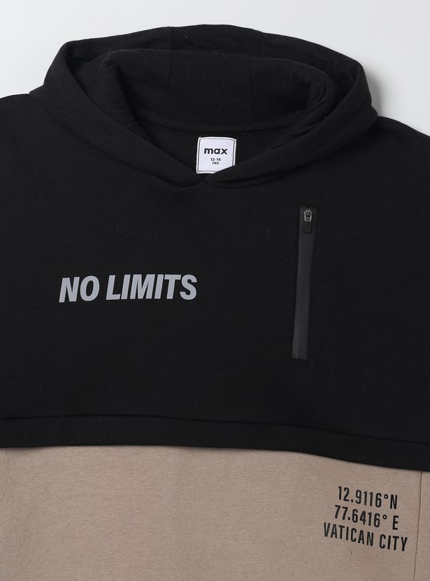 Boys Printed Hooded Sweatshirt