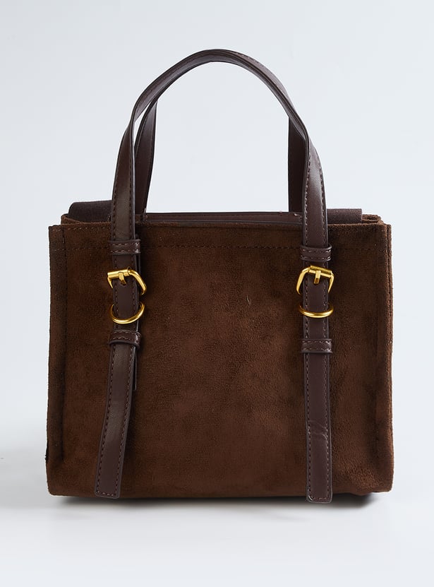 Women Faux Suede Sling Bag