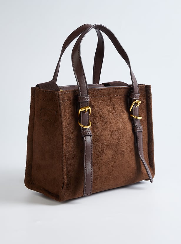 Women Faux Suede Sling Bag