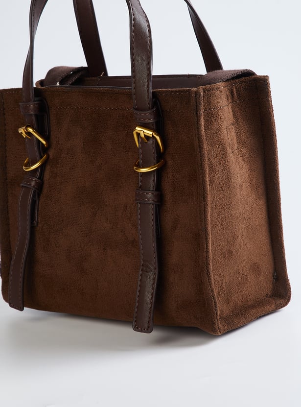 Women Faux Suede Sling Bag