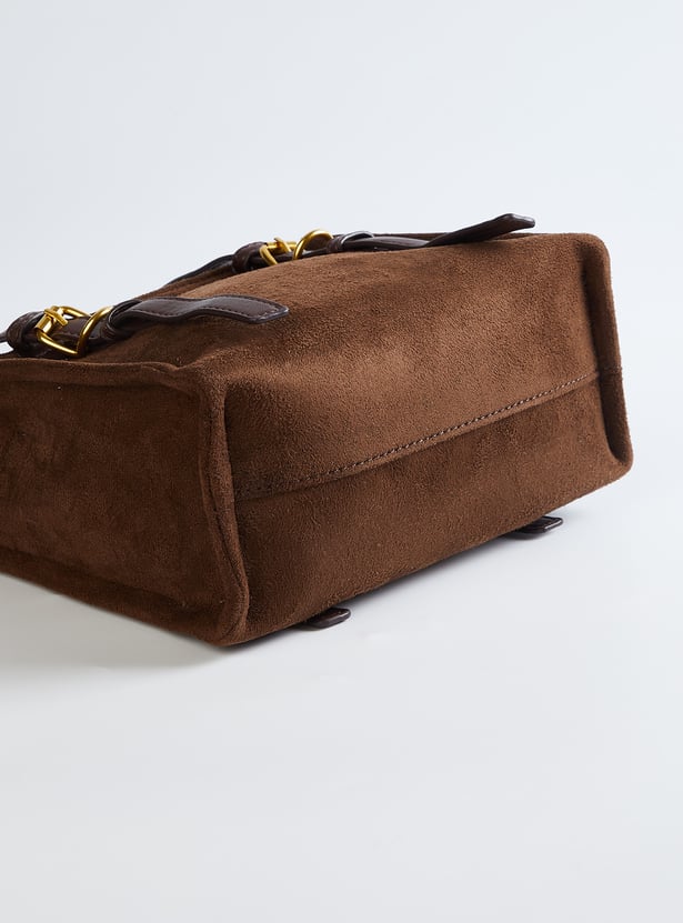 Women Faux Suede Sling Bag