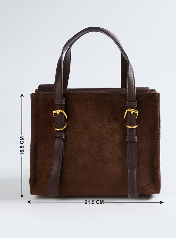 Women Faux Suede Sling Bag