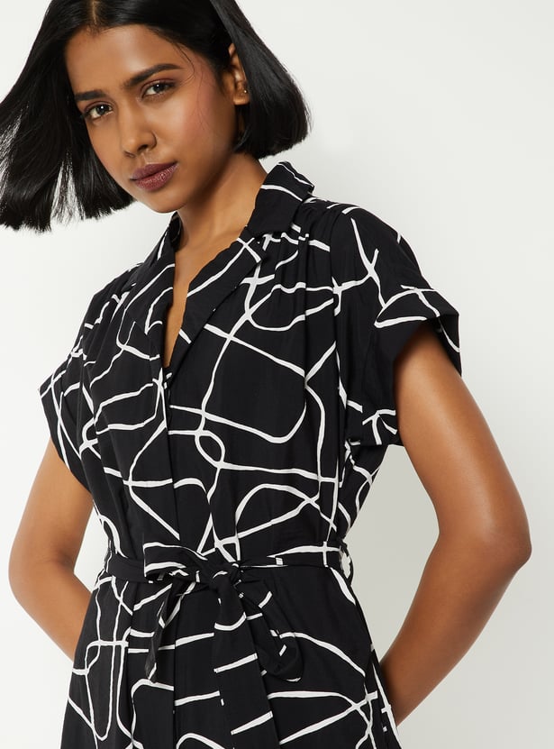 Women Printed Midi Dress