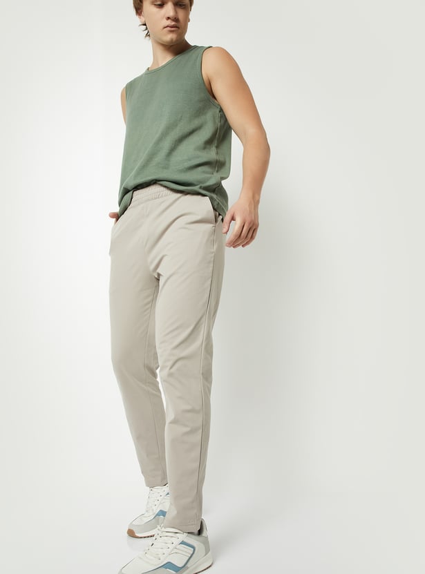 Men Solid Athleisure Track Pants