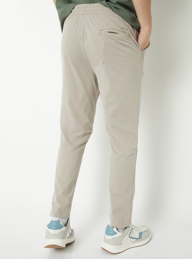 Men Solid Athleisure Track Pants