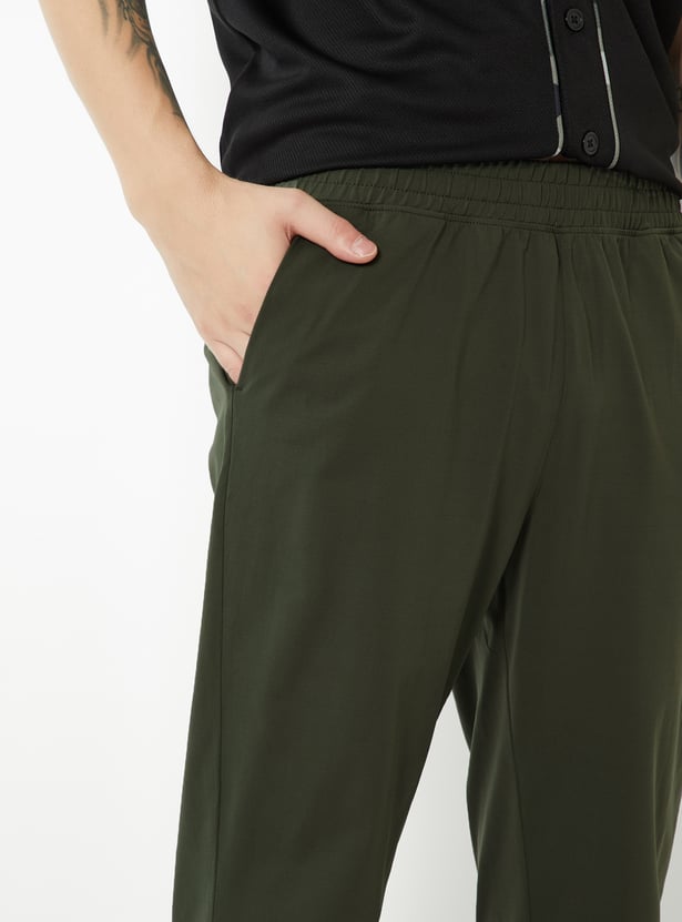 Men Solid Athleisure Track Pants