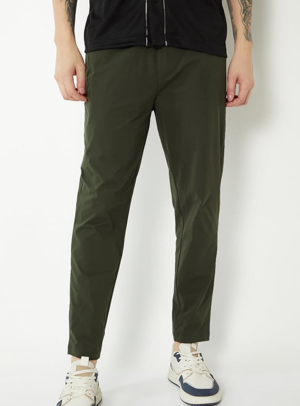 Men Solid Athleisure Track Pants