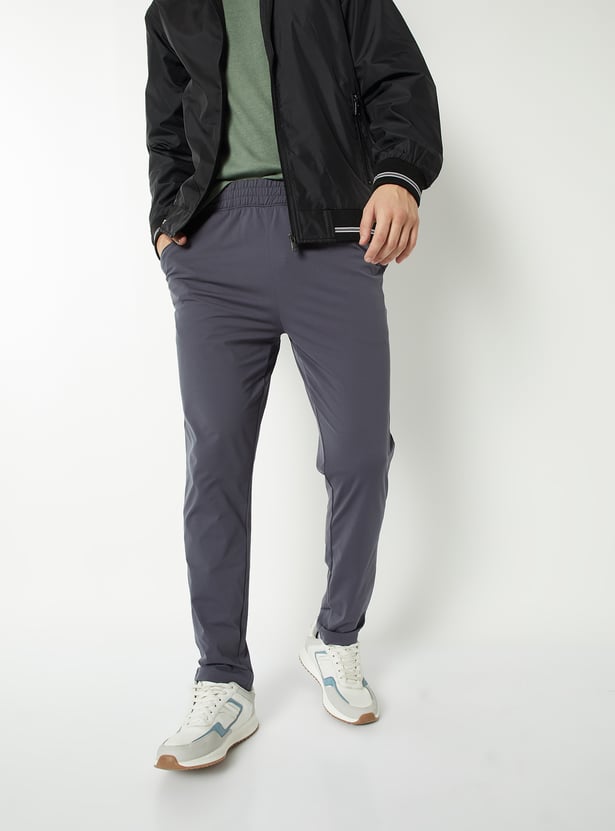 Men Solid Athleisure Track Pants