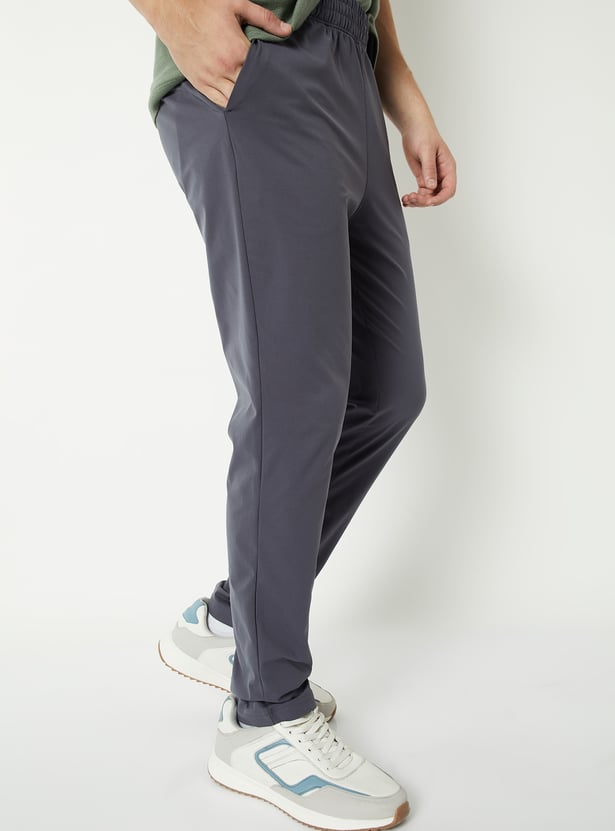 Men Solid Athleisure Track Pants