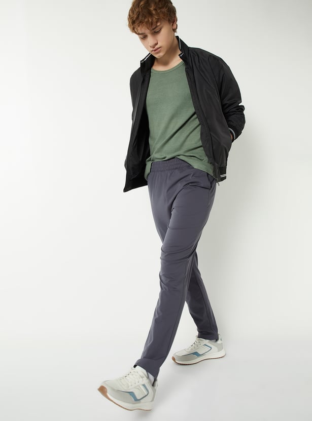 Men Solid Athleisure Track Pants