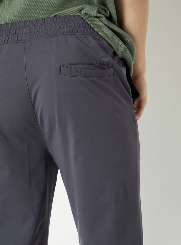 Men Solid Athleisure Track Pants