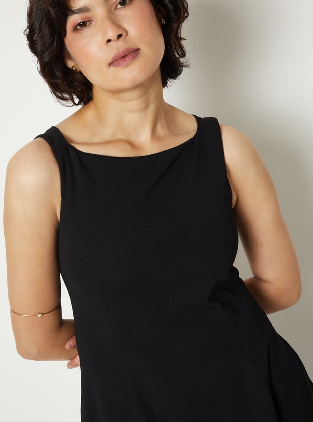 Women Solid Midi Dress