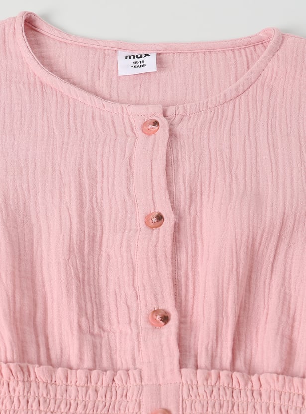 Girls Textured Dress