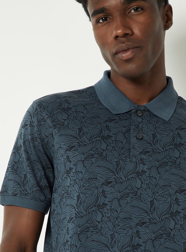 Men Printed Polo T-shirt