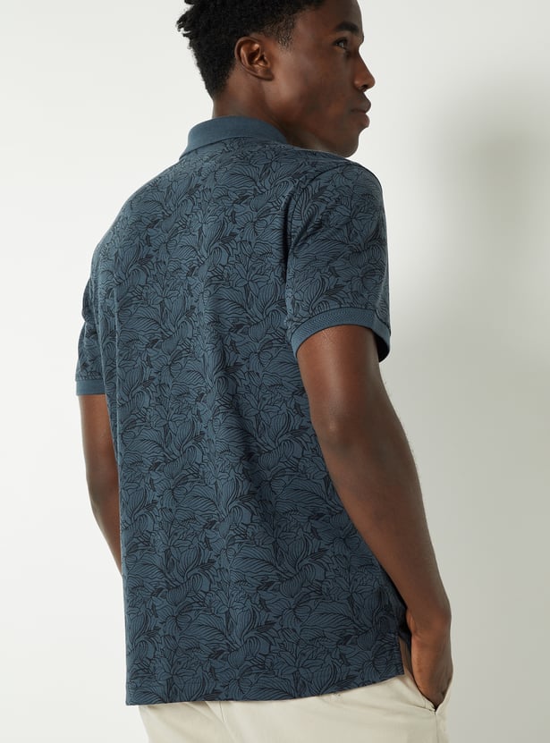 Men Printed Polo T-shirt