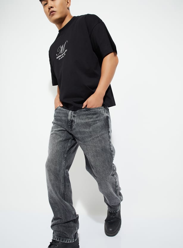 URB_N Men Loose Fit Washed Jeans