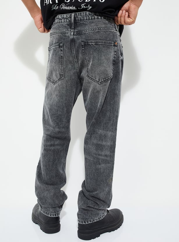 URB_N Men Loose Fit Washed Jeans